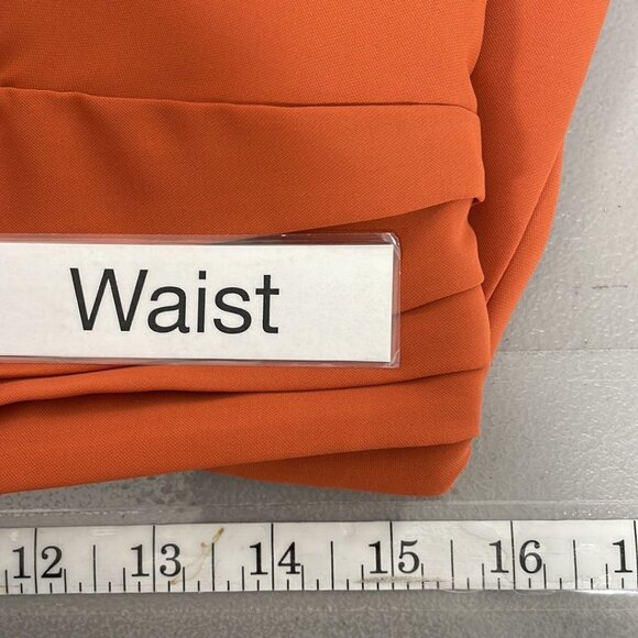 Mint Choco Just Right Rust Fit & Flare Dress Short Sleeve V-Neck Orange Size L - Picture 14 of 17